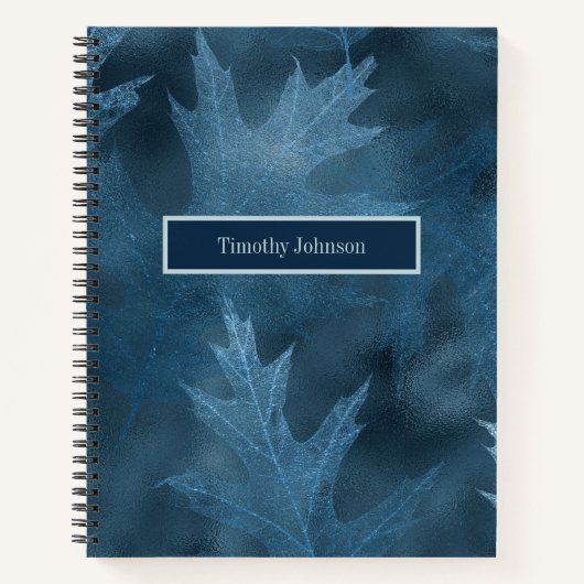 Carnet Feuilles de chêne bleu (Devant)