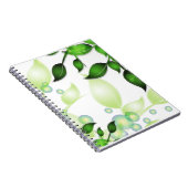 Carnet Feuilles de jardin frais sur blanc (Côté Droit)