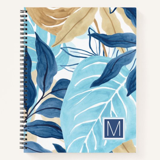 Carnet Feuilles de la jungle bleue (Devant)