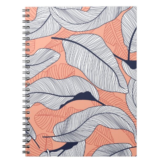 Carnet Feuilles de la Jungle Motif Tropical sans couture (Devant)
