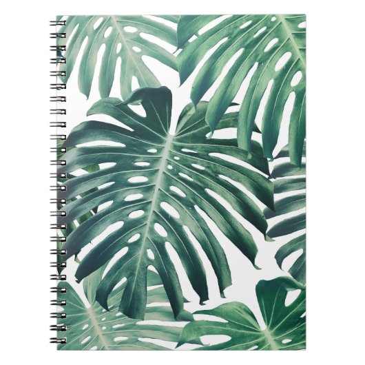 Carnet Feuilles de la jungle tropicale Arrière - plan flo (Devant)