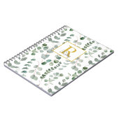 Carnet Feuilles de Monogramme Green Eucalyptus (Côté gauche)