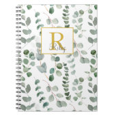 Carnet Feuilles de Monogramme Green Eucalyptus (Devant)