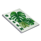 Carnet Feuilles de Monstera Vertes (Côté Droit)