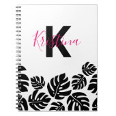 Carnet Feuilles de Monstère Noire Exotique (Devant)