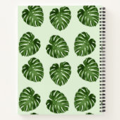 Carnet Feuilles de palme, Motif tropical, Votre nom (Dos)