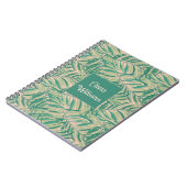 Carnet Feuilles de palmier vertes esthétiques (Côté gauche)
