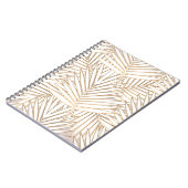 Carnet Feuilles de palmiers dorés : art déco. (Côté gauche)
