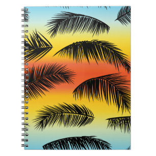 Carnet Feuilles de palmiers : motif sans soudure.