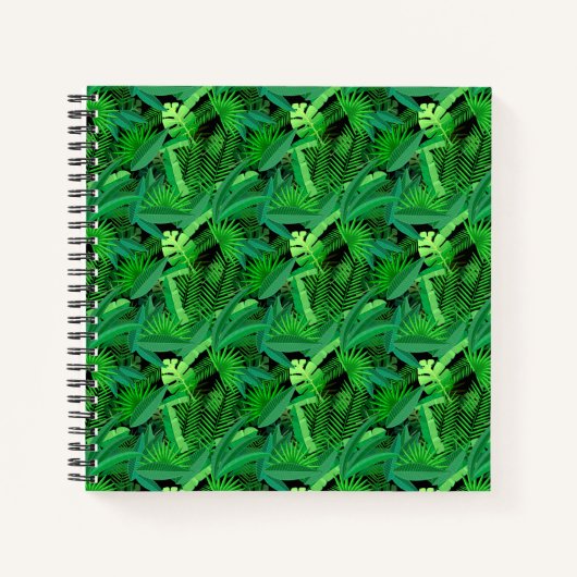 Carnet Feuilles De Palmiers Tropicaux (Devant)