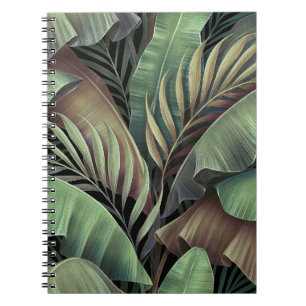 Carnet Feuilles de palmiers tropicaux, illustration 3D de