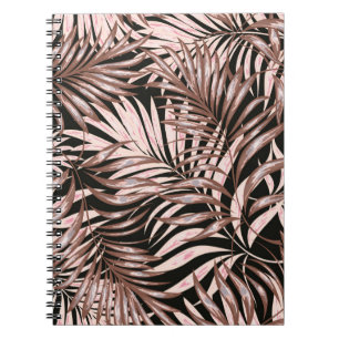 Carnet Feuilles de palmiers tropicaux, jungle. Patte flor