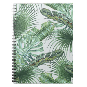 Carnet Feuilles de palmiers tropicaux, monstère, feuille 