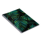 Carnet Feuilles de palmiers tropicaux verts. Graphique mo (Côté Droit)