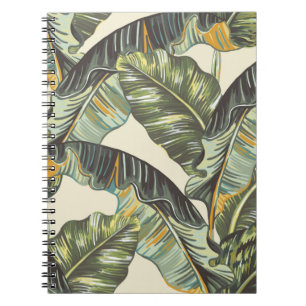 Carnet Feuilles de palmiers tropicaux, vintag sans soudur
