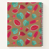 Carnet Feuilles de pavot, cerise, fraise et pastèque (Dos)
