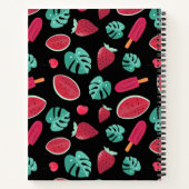 Carnet Feuilles de pavot, cerise, fraise et pastèque (Dos)