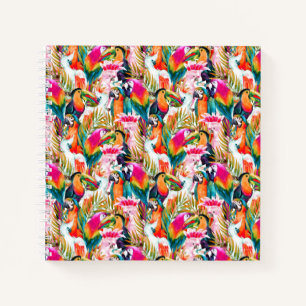 Carnet Feuilles de perroquets et palmiers