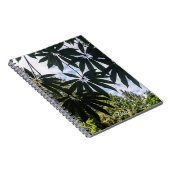 Carnet Feuilles de plante de Schefflera Floral (Côté Droit)