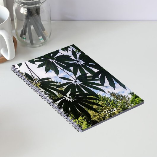 Carnet Feuilles de plante de Schefflera Floral