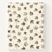 Carnet Feuilles d'érable d'automne à la crème - motif san (Dos)