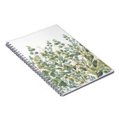 Carnet Feuilles D'Eucalyptus Botanique Or Et Vert (Côté Droit)