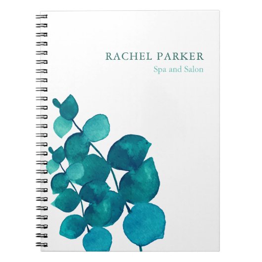 Carnet Feuilles d'eucalyptus élégantes (Devant)