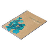 Carnet Feuilles d'eucalyptus élégantes Kraft rustique (Côté gauche)