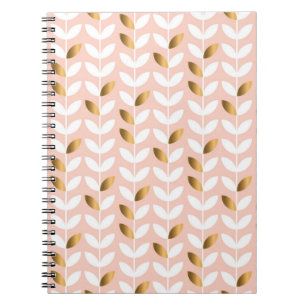 Carnet Feuilles d'or élégantes : Rosy Vintage.