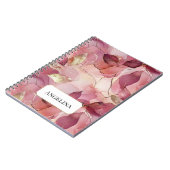 Carnet Feuilles d'or rose (Côté gauche)