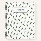 Carnet Feuilles du printemps, motif aquarelle (Devant)