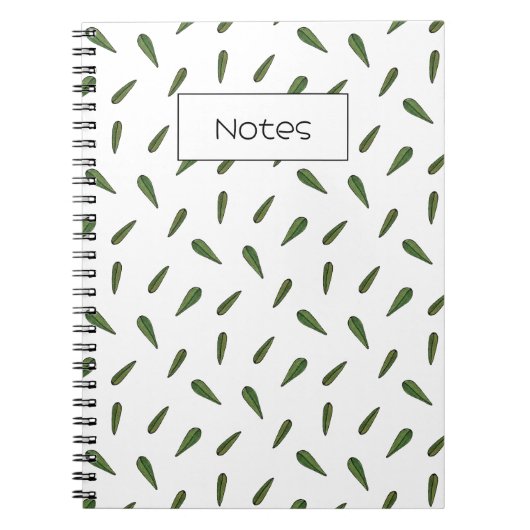 Carnet Feuilles du printemps, motif aquarelle (Devant)