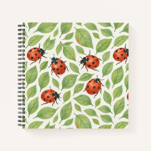 Carnet Feuilles et coccinelles (Devant)