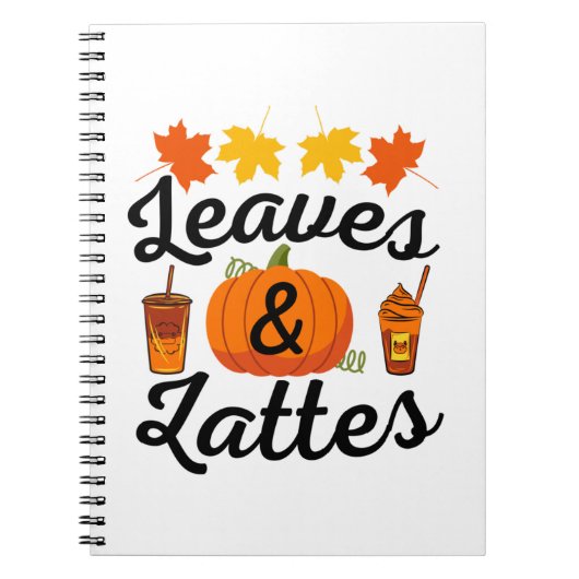 Carnet Feuilles Et Latte Automne (Devant)