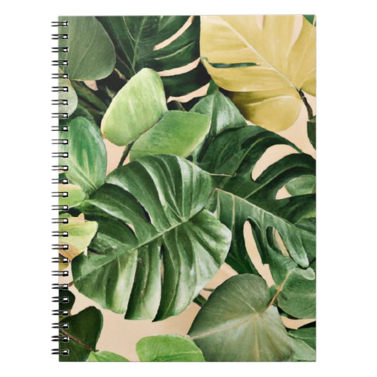 Carnet Feuilles florales/hawaïennes/tropicales (Devant)