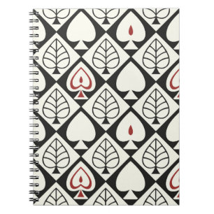 Carnet Feuilles géométriques, motif naturel transparent.