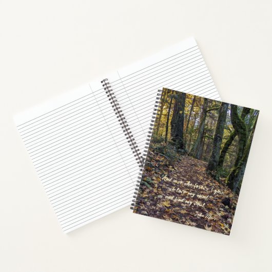 Carnet Feuilles mortes sur le sentier forestier Citation (Intérieur)