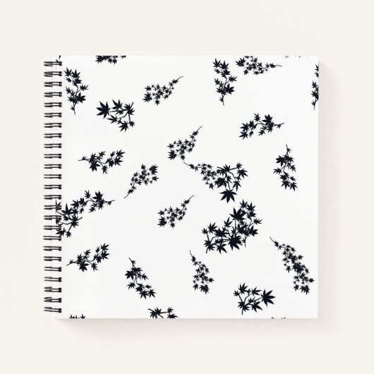 Carnet Feuilles noirs et blancs (Devant)