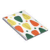 Carnet Feuilles peintes colorées, arrière-plan commercial (Côté Droit)