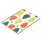 Carnet Feuilles peintes colorées, arrière-plan commercial (Côté gauche)