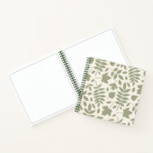 Carnet Feuilles tombés Lg Motif Vert sur la crème (Intérieur)