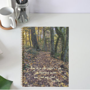 Carnet Feuilles tombés sur le sentier forestier John Muir