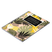 Carnet Feuilles Tropicales Abstraites Modernes & Points (Côté gauche)
