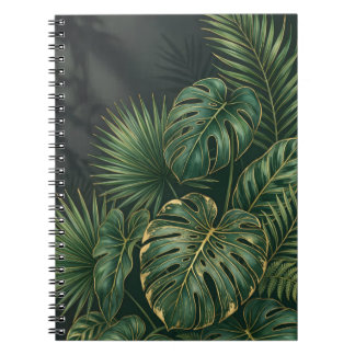 Carnet Feuilles tropicales élégantes de Monstera Botaniqu