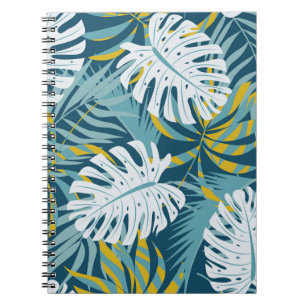 Carnet Feuilles tropicaux colorés, modèle abstrait origin