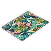 Carnet Feuilles tropicaux colorés : motif d'été. (Côté gauche)