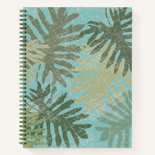 Carnet Feuilles tropicaux défraîchis (Devant)