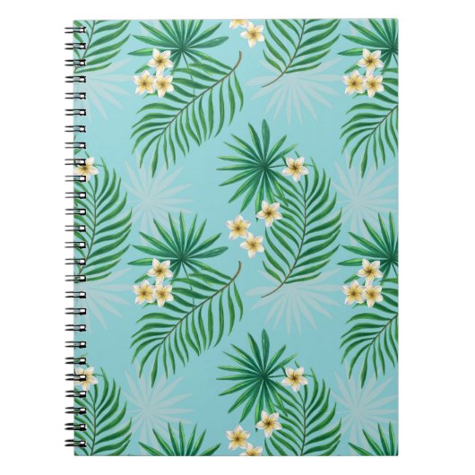 Carnet Feuilles tropicaux et fleurs (Devant)