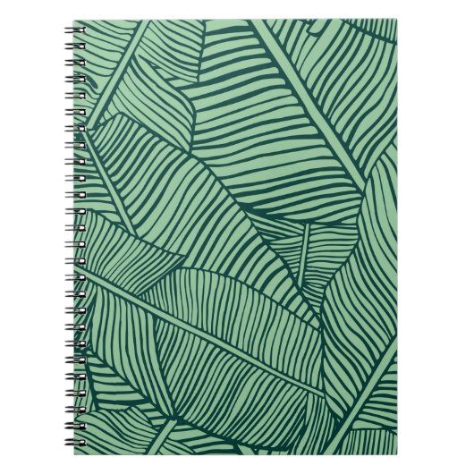 Carnet Feuilles tropicaux. Texture transparente avec feui (Devant)