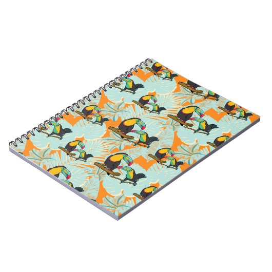 Carnet Feuilles tropicaux toucan sans couture Motif (Côté gauche)